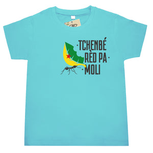 bat wey - T-shirt enfant - Tchenbe red fourmi - Guyane - Turquoise