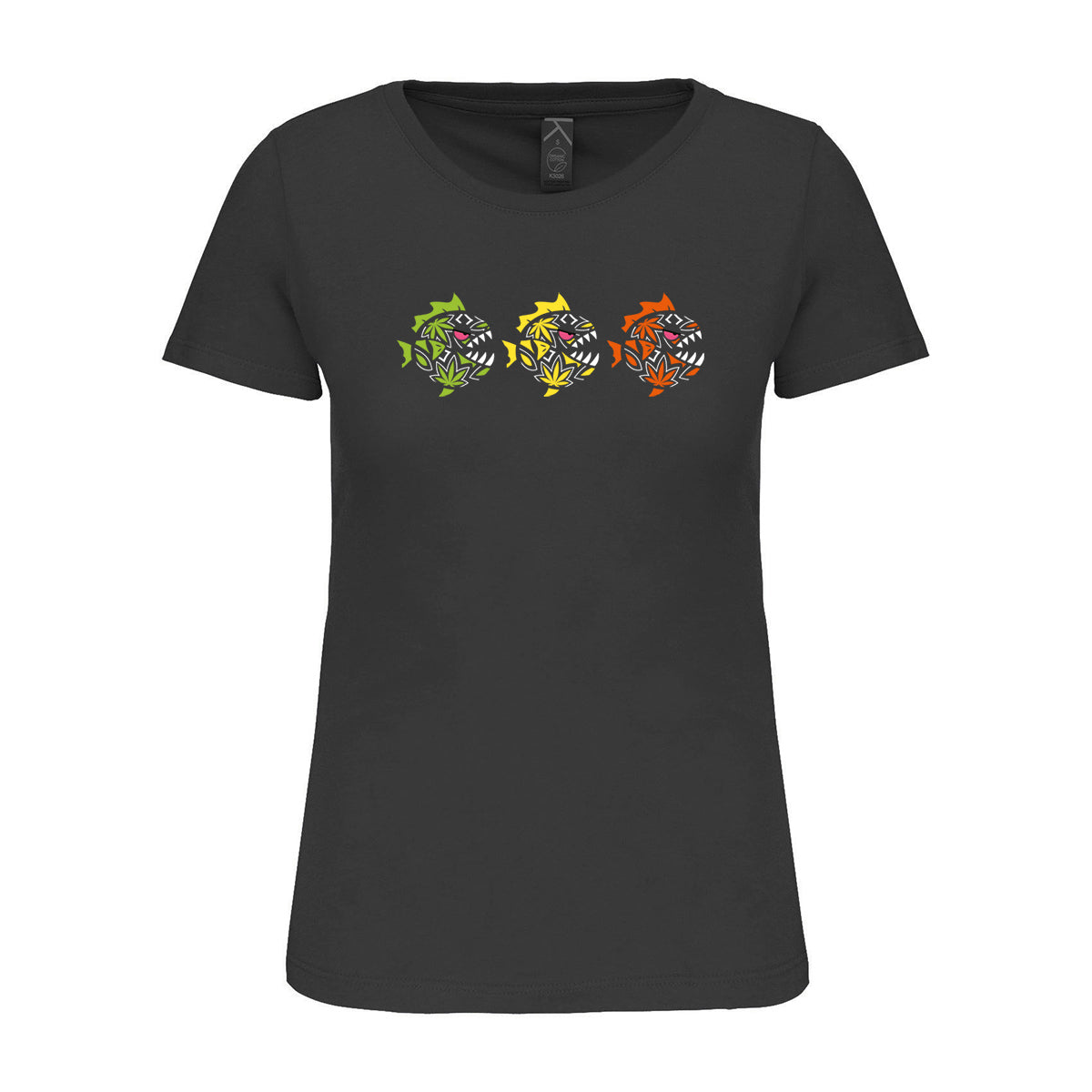 T-shirt Femme - Piranhas - Guyane - Gris fonce
