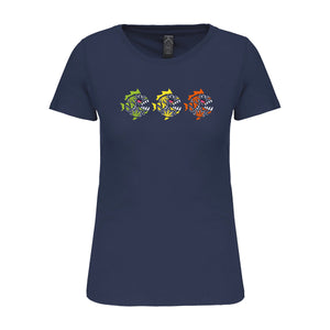 T-shirt Femme - Piranhas - Guyane - Marine