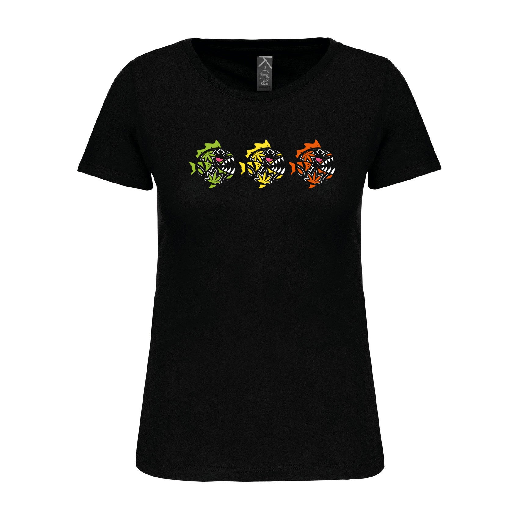 T-shirt Femme - Piranhas - Guyane - Noir