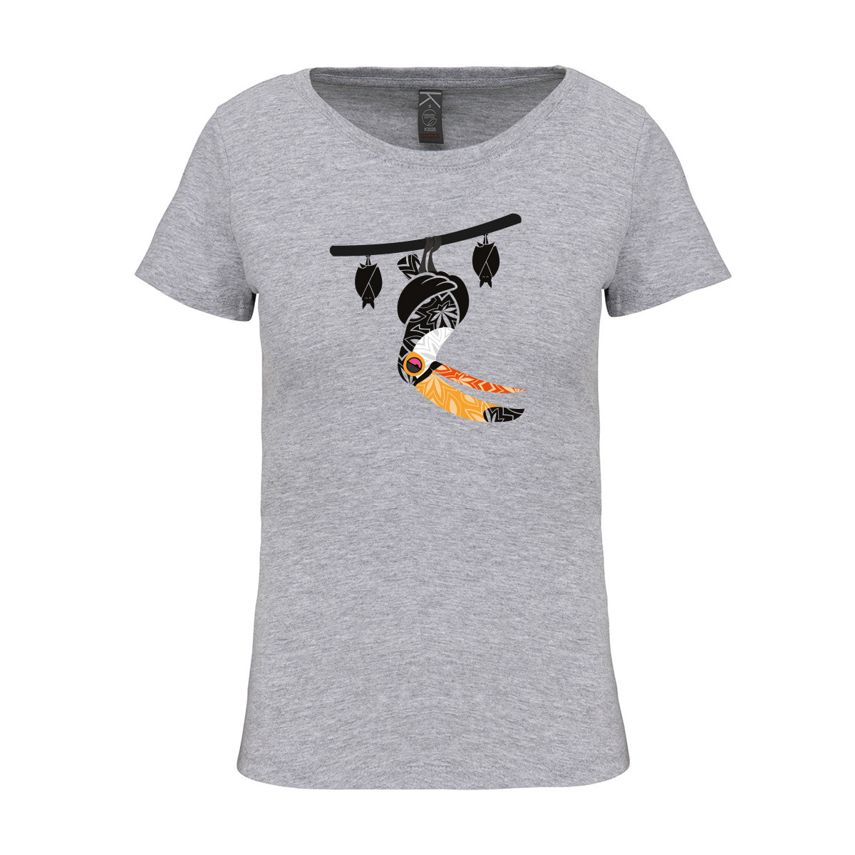bat wey - T-shirt Femme Toucan soussouri - Guyane - Gris chine