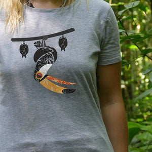 bat wey - T-shirt Femme Toucan soussouri - Guyane - Gris chine - Model