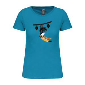 bat wey - T-shirt Femme Toucan soussouri - Guyane - Bleu tropical
