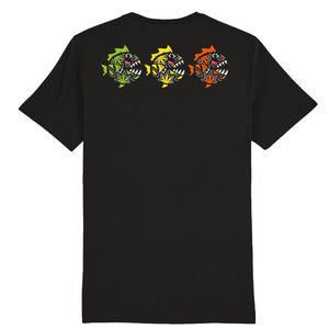 bat wey - T-shirt Homme illustration Piranhas - Guyane - Noir - Dos