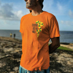 bat wey - T-shirt homme - Illustration Tchenbe red boa - Guyane - Orange - Model