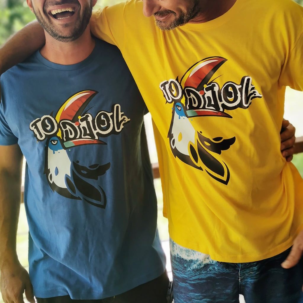 bat wey - T-shirts Homme To djol Toucan - Guyane - Jaune et Bleu - Model