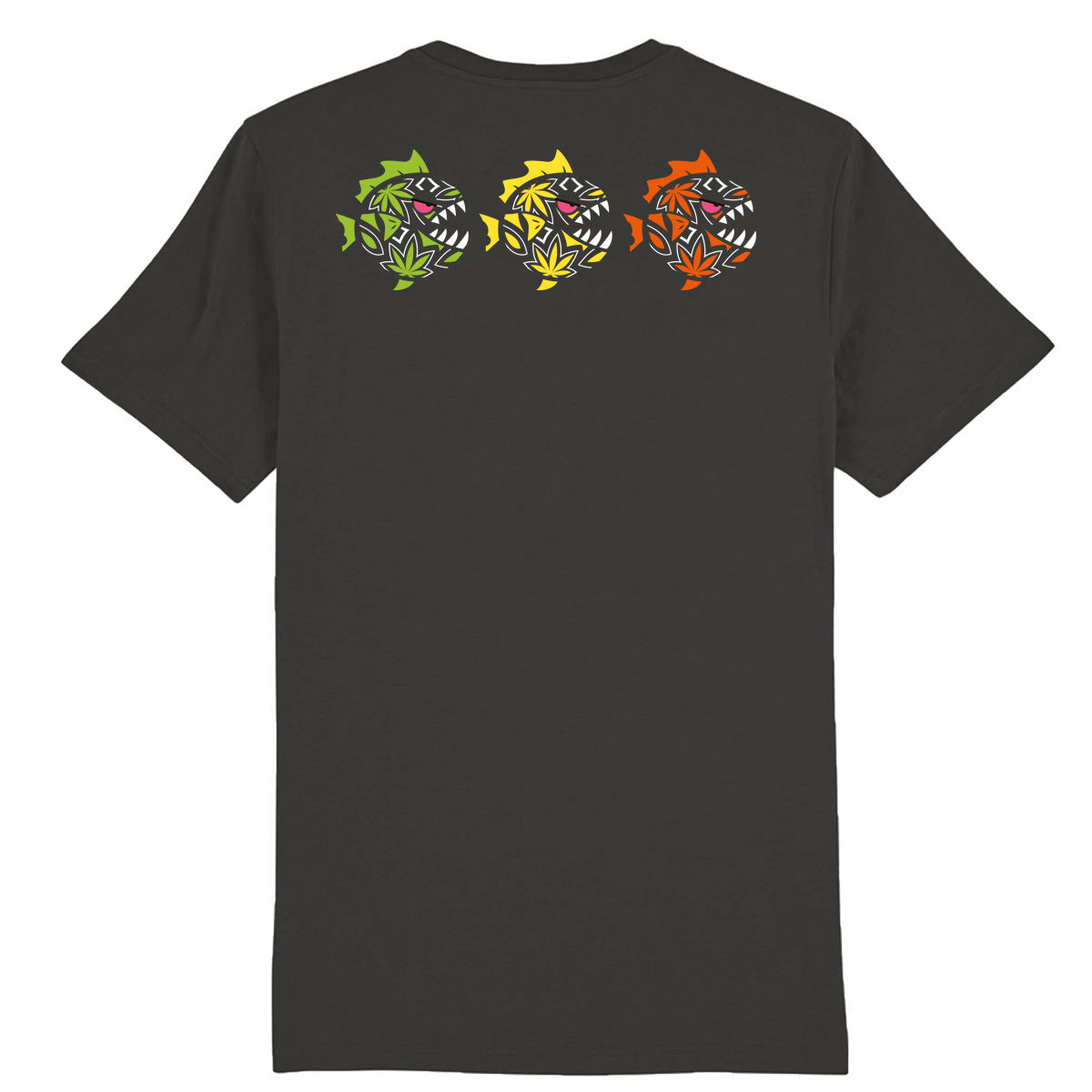 bat wey - T-shirt Homme illustration Piranhas - Guyane - Gris fonce - Dos