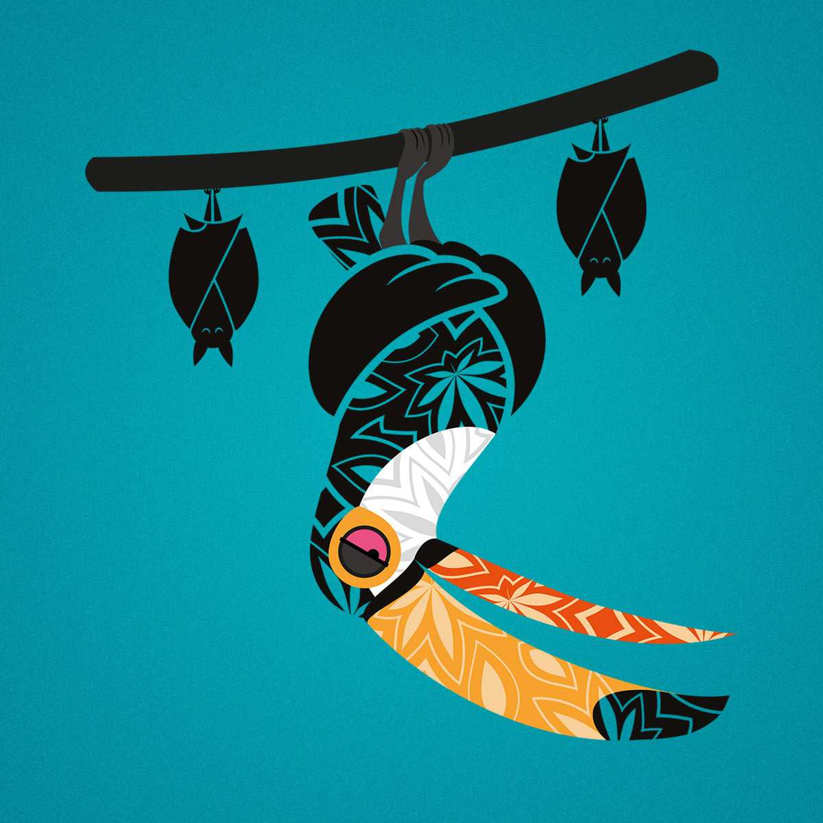 Illustration toucan soussouri de la serie Faune de Guyane